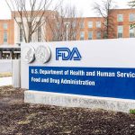 FDA building exterior with department signage near entrance
