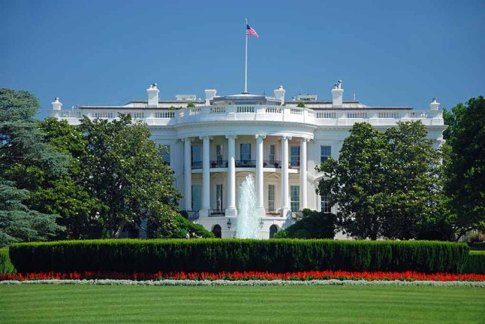 52798168 featured image White House with American flag and fountain visible