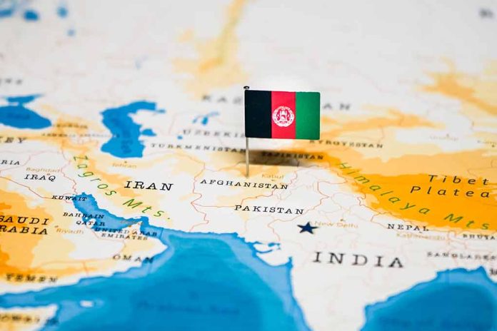 1326744128 featured image Map of Afghanistan with a flag pin marker