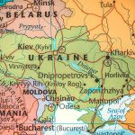 Map showing Ukraine and surrounding countries