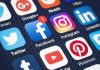 Social media app icons displayed on a smartphone screen