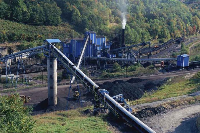 136340531 featured image Industrial coal processing plant with conveyor belts and smokestack