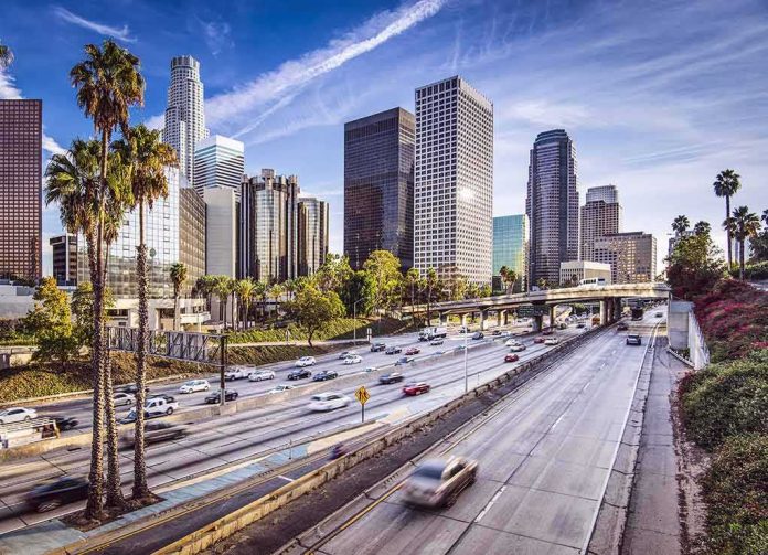 172033643 featured image Downtown cityscape with skyscrapers and highway traffic