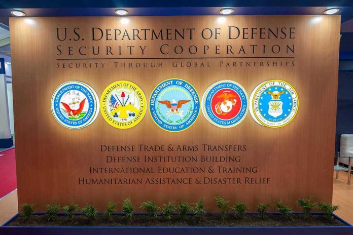 1283770690 US Department of Defense Security Cooperation display with logos