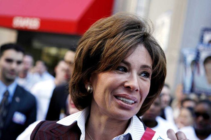 A smiling woman engaging with a crowd at a political event
