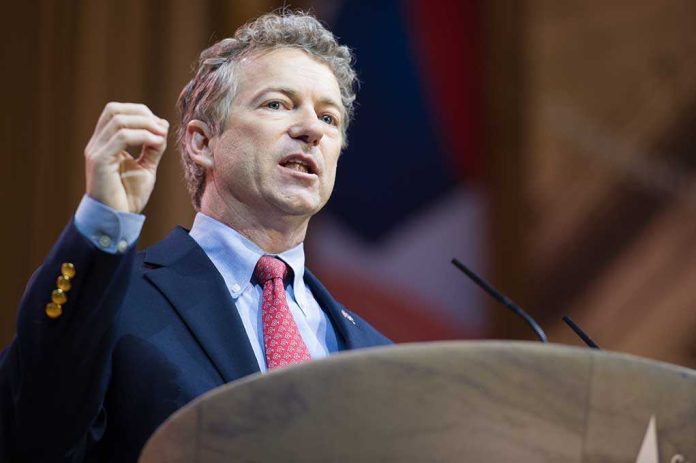 Man in a suit delivering a speech at a podium