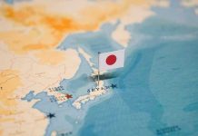 Japan Arms Race? China and North Korea Fume Map of Japan with flag pin placed nearby