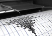Earthquake Swarm Sparks Panic in California Seismograph needle recording earthquake activity on paper.