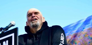 Fetterman SHOCKS Couric — Refuses Liberal Bait Speaker delivering a speech at an outdoor rally