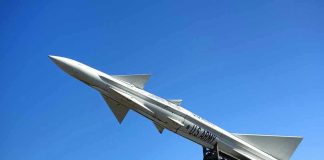 Narco-Terrorist Airstrikes: Hegseth’s Bold Move U.S. Army missile against a clear blue sky.