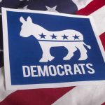 Democrat Admits Party Lost Voters Democrats logo on American flag background
