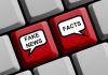 Hidden Bunker or Hoax? The Garden Door Debate Keyboard keys labeled Fake News and Facts.