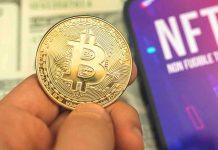 Bitcoin Crash WIPES OUT $277M Person holding Bitcoin coin, NFT text on screen.