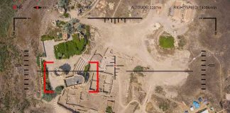 Trump Boasts Kill—Venezuela Cries Murder Aerial view through targeting system of ancient ruins.