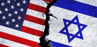 Pentagon Raised Israel’s Spy Threat to “Critical” — Both Countries Denied It Torn flags of the United States and Israel symbolizing conflict