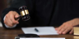 Forced Conversion Claims, Judge Walks Away Judge with gavel and Supreme Court nameplate.