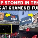 Funeral Crowd Unfurls Threat Against Trump Chaos In Iran Capital: Khamenei Supporters Pelt Stones At Trump's Giant Banner During Tehran Funeral