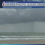 Beach Tornado ERUPTS Mid-Contest Waterspout becomes brief tornado on Folly Beach