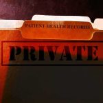 Timeline Twist Fuels AOC Rumors file folders labeled for patient health records marked private