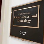 Office sign for a committee on science, space, and technology