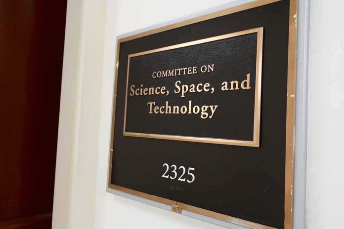 shutterstock_1383280907 Office sign for a committee on science, space, and technology