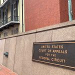 United States Court of Appeals for the Federal Circuit sign on stone wall
