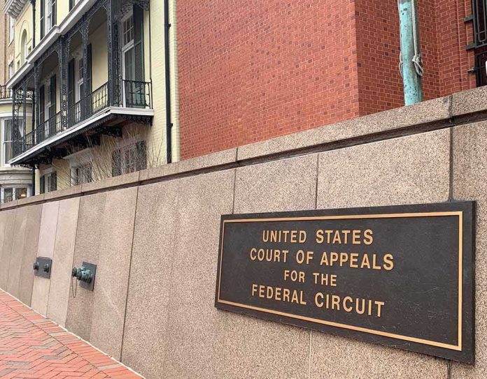 United States Court of Appeals for the Federal Circuit sign on stone wall