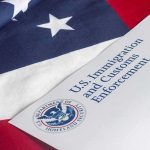 U.S. ICE document on American flag