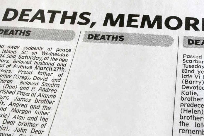 shutterstock_49720510 Newspaper obituaries section with deaths column