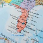 Map of Florida and surrounding regions
