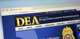Thousands Paid To Become Fake Crime Victims DEA website homepage with gold badge and text
