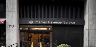 52 IRS Employees Flagged Over Tax Account Searches Entrance of the Internal Revenue Service office with signage