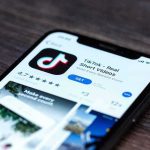smartphone showing TikTok app store page