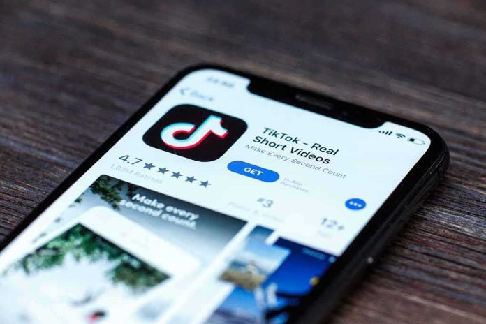 smartphone showing TikTok app store page
