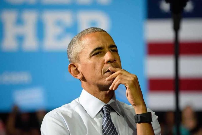 man in dress shirt and tie thinking on stage